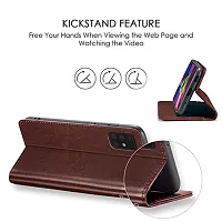 Realme 5 Pro Flip Case Leather Finish | Inside TPU with Card Pockets | Wallet Stand and Shock Proof | Magnetic Closing | Complete Protecti-thumb3