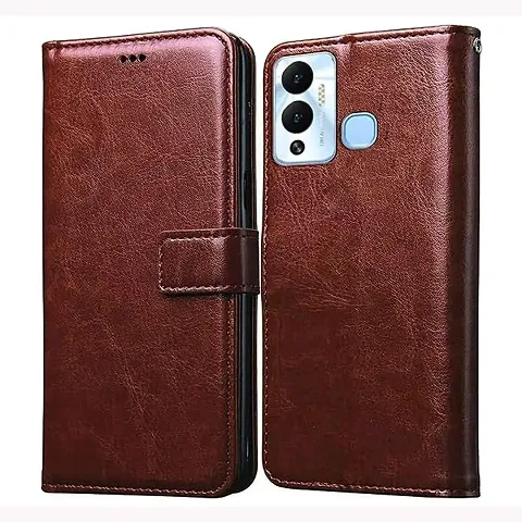 ARTI INDUSTRIES Infinix Hot 12 Play Flip Back Cover | PU Leather Flip Cover Wallet Case with TPU Silicone Case Back Cover for Infinix Hot 12 Play