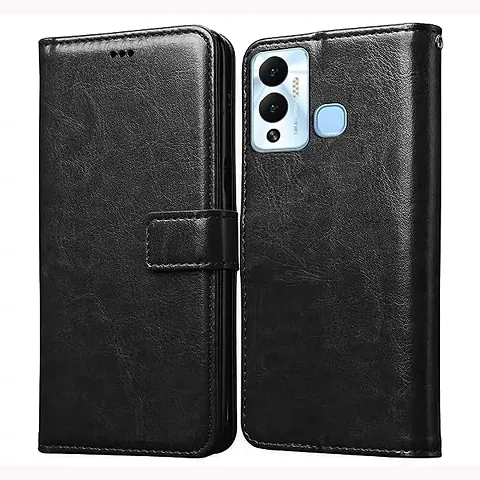 ARTI INDUSTRIES Infinix Hot 12 Play Flip Back Cover | PU Leather Flip Cover Wallet Case with TPU Silicone Case Back Cover for Infinix Hot 12 Play