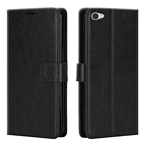 Vivo Y55 / Y55s Faux Leather Wallet Flip Case Kick Stand with Magnetic Closure Flip Cover for Vivo Y55 / Y55s