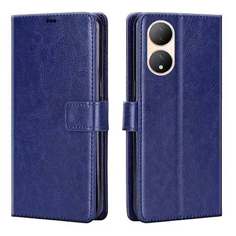 Flip Cover for Vivo Y100 / Vivo T2 5G | Premium Leather Finish | Inbuilt Pockets  Stand | Flip Case for Vivo Y100 / Vivo T2 5G