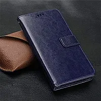 Mi Redmi 5A Flip Case | Vintage Leather Finish | Inside TPU | Wallet Stand | Magnetic Closing | Flip Cover for Mi Redmi 5A  (Blue)-thumb2