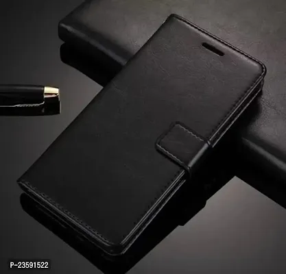 Mi Redmi 9 Prime Flip Case | Vintage Leather Finish | Inside TPU | Wallet Stand | Magnetic Closing | Flip Cover for Mi Redmi 9 Prime  (Black)-thumb2