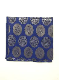 Silk-Jacquard Blouse Piece Material for Women, Unstitched, (1 Meter Each) - Navratri Special, Durga Puja Special, Oti Bharan, Ugadi Special (1 Piece) - BS7-thumb1