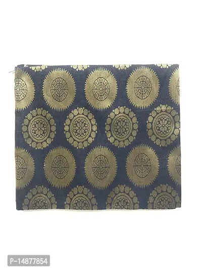 Silk-Jacquard Blouse Piece Material for Women, Unstitched, (1 Meter Each) - Navratri Special, Durga Puja Special, Oti Bharan, Ugadi Special (1 Piece) - BS3