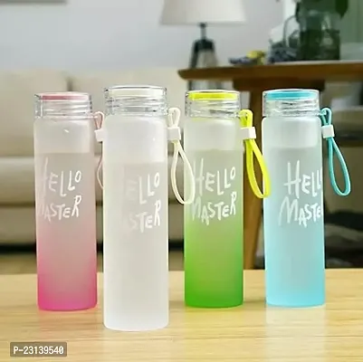 Hello Master Glass Water Bottle/Hot and Cold Water Bottle  450 ml Bottle  (Pack of 1, Blue, Green, White, Pink, Glass) FREE MYSTERY GIFT  WORTHS RS 299/- AND ABOVE