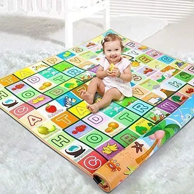Lycrofest Double Sided Waterproof Educational Learning Baby Play Mat for Kids Infant Babies Fun Toy Non-Slip Reversible Portable Thick Mat for Indoor and Outdoor (4 * 6 feet Large))