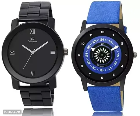 Stylish Analog Watches For Men, Pack Of 2