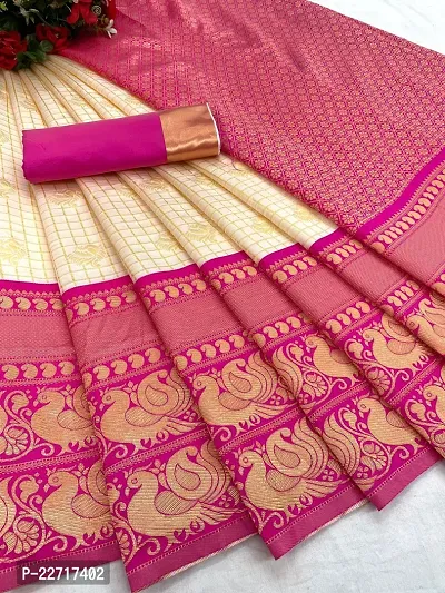 Stylish Fancy Designer Banarasi Silk Saree With Blouse Piece For Women-thumb0