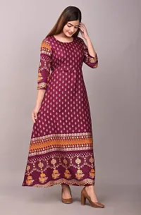 Royansh Women's Printed Rayon Anarkali Kurta-thumb1