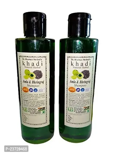 Khadi Natural Herbal Combo Of Amla And Bhringraj Shampoo For All Type Hair (200Ml)-thumb0