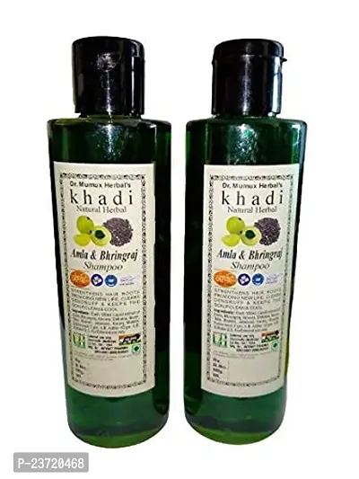 Khadi Natural Herbal Combo Of Amla And Bhringraj Shampoo For All Type Hair (200Ml)-thumb4