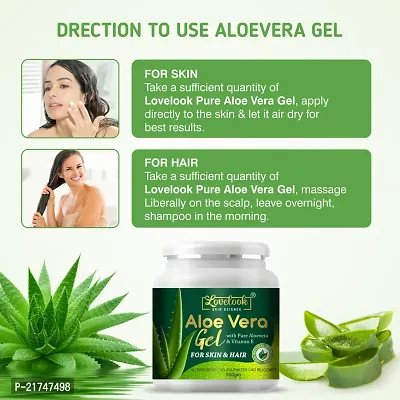 Lovelook 100% Pure Aloe Vera Gel for Beautiful Face, Skin  Hair-thumb4