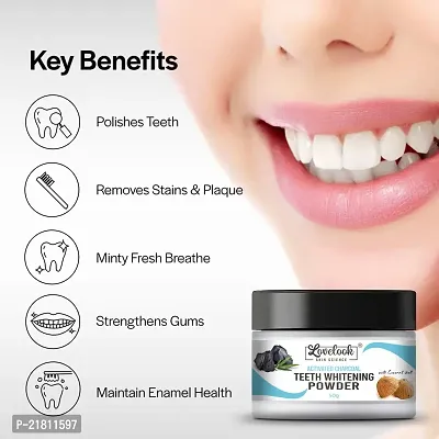 Lovelook Organic Teeth Whitening Charcoal Powder for Tobacco Stain  Yellow Teeth Removal Teeth Whitening Kit-thumb3