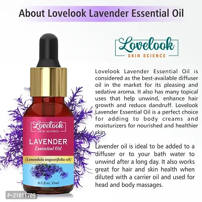 Lovelook Lavender Essential Oil - Pure Natural Use For Aromatherapy, Therapeutic Grade, Health Boost, Hair Re-Growth, Face  Skin Care-thumb3
