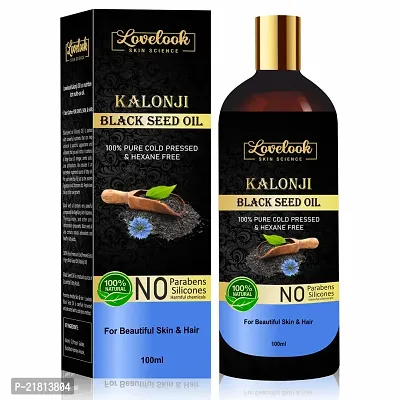 Lovelook Premium Cold Pressed Kalonji Oil - Virgin Grade - Black Seed Oil - Nigella Sativa - Hair Oil