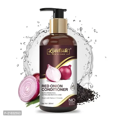 Lovelook Red Onion Black Seed Oil Hair Conditioner Made With Natural Actives Helps Strengthen, Soften And Restore Shine