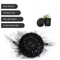 ODDEVEN Handmade Chemical Free Charcoal Bath Soap | 100 Grams | Pack 2 | Paraben Sulfate Free Bath Soap-thumb3