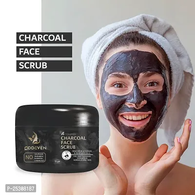 Oddeven Activated Charcoal Anti-pollution Face Care - Charcoal Face Scrub  Face Wash, 50 gm Each (Combo of 2)-thumb2