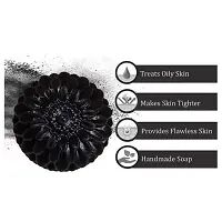 Oddeven Activated charcoal soap for skin whitening, Natural Detox, Deep cleaning, Skin care soap(3x100g) pack of 3.-thumb2