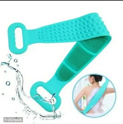 SHREE ENTERPRISE Silicone Body Back Scrubber Bath Brush Washer For Dead Skin Removal Mens Womens Double Side Brush Belt For Shower Exfoliating Belt, Easy to Clean (Body Scrubber)