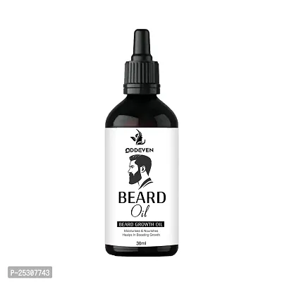 ODDEVEN Beard Growth Oil-10X Nourishing Oils For Stronger, Fluffier  Shinier Beard 30 ml | Made in India