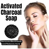 ODDEVEN Handmade Chemical Free Charcoal Bath Soap | 100 Grams | Pack 2 | Paraben Sulfate Free Bath Soap-thumb2