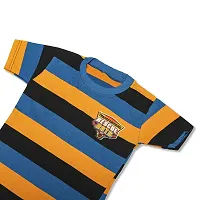 Boy's Cotton Regular Fit Striped Printed Half Sleeves T-Shirt (Pack of 3)multicolour-thumb1