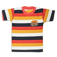 Boy's Cotton Regular Fit Striped Printed Half Sleeves T-Shirt (Pack of 3)multicolour-thumb3