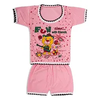 Unisex baby boys and baby girls half T-Shirts cotton printed regular fit summer wear (pack of 3)multicolour-thumb2