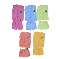 Colorful Cotton Just Born Baby boys and baby girls Sleeveless Top and Bottom Set Combo for Infants Babies Up to 12 Months (Pack of 10)multicolour-thumb3