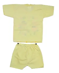 New Born Baby Unisex Poly Cotton Half Sleeve T-Shirt and Shorts Combo 0-12 Months (Pack of 5)-thumb4