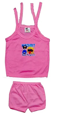 unisex  baby girls and  baby boys  strips sleeveless top  and shorts soft cotton regular fit (pack of 5)multicolour-thumb3