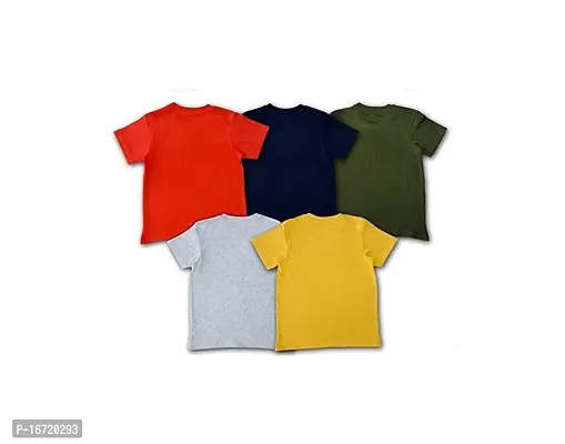 Unisex baby boys and baby girls half T-Shirts regular summer wear combo (pack of 5)multicolour-thumb2