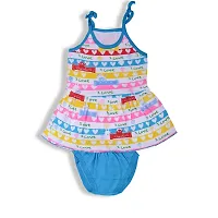 Baby girls sleeveless frock  pantie set regular summer wear comfortable for babies (pack of 3)multicolour-thumb1