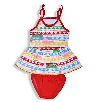 Baby girls sleeveless frock  pantie set regular summer wear comfortable for babies (pack of 3)multicolour-thumb2