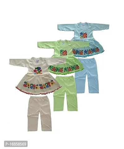 Baby Girls Summer Suits Printed Hossiery Cotton Top  Capri Multicolour - (Pack of 5)-thumb4