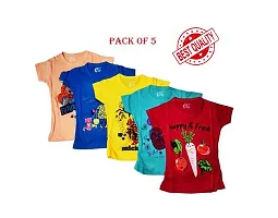 Baby Girls half sleeve  printed Tshirts summer wear combo (pack of 5)multicolor-thumb2