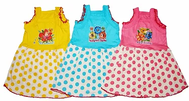 Baby girls sleeveless Frock soft cotton regular fit (pack of 6)multicolor-thumb4