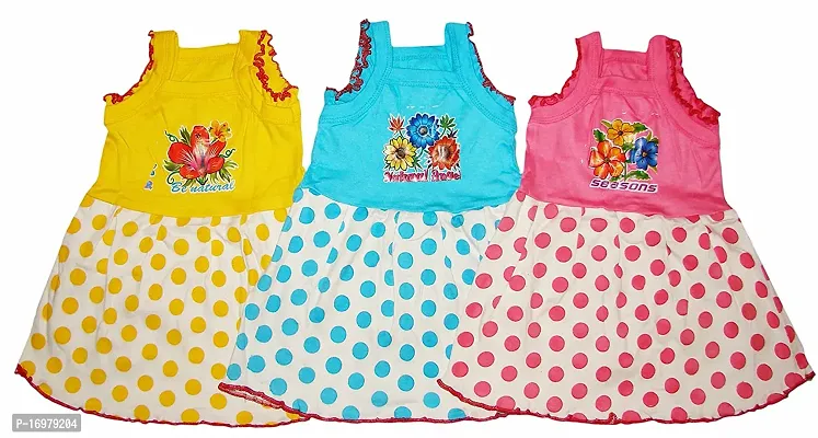 Baby girls sleeveless Frock soft cotton regular fit (pack of 6)multicolor-thumb5