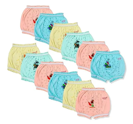 Baby Cotton Bloomer Print Shorts Pack of 12