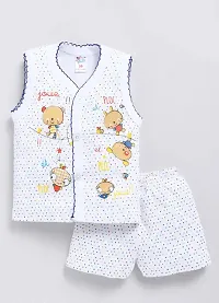 Stylish Printed Cotton Vest with Shorts Set of 3-thumb3