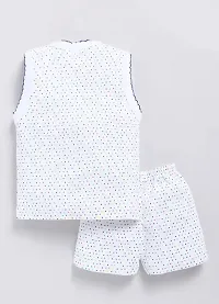 Stylish Printed Cotton Vest with Shorts Set of 3-thumb1