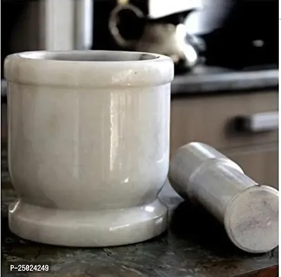 Classic Marble Mortar And Pestle Set For Kitchen