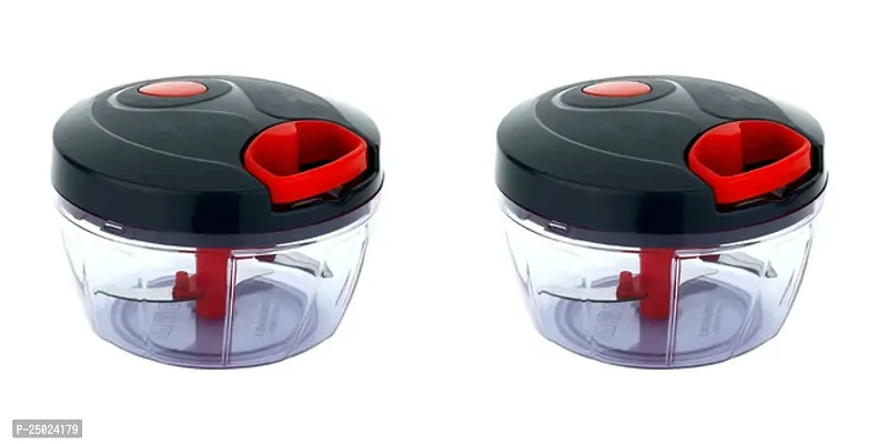 Classic Mini Handy And Compact Chopper With 3 Blades For Kitchen, 400 Ml Pack Of 2-thumb0