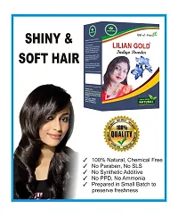 Lilian Gold Natural Henna And Indigo Powder For Hair Combo | Mehndi Indigo Powder Organic Hair Pack | Dark Brown/Black Hair Colour | (100gm+100gm)200 Grams-thumb1