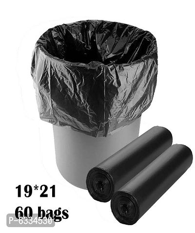 Useful Black Garbage Dust Bin Bags - Medium 15 L, 60 Bags