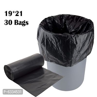 Useful Black Garbage Dust Bin Bags - Medium 15 L, 30 Bags-thumb0