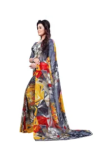 Kashvi sarees Women's Faux Georgette Saree With Blouse Piece (1344_Multicolor_One Size_Multicolour)-thumb2