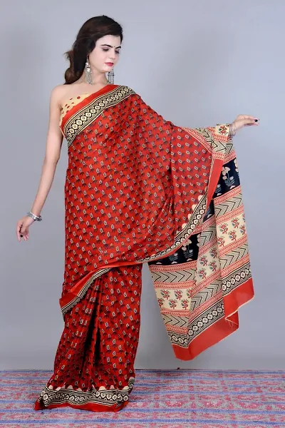 Best Selling Mulmul Cotton Saree with Blouse piece 